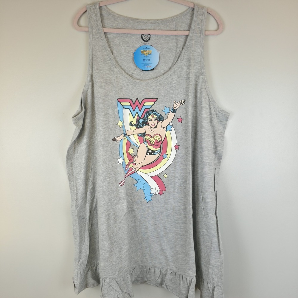 TORRID DC Comics Wonder Woman Cartoon Plus Size Sz 3 Sleep Wear Shirt Dress.A183